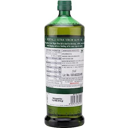 Bertolli Extra Virgin Olive Oil- 100% Natural and Cold Extracted- Perfect for Salad, Dips, Marinade- Italian Brand World no 1- From the makers of Figaro- 1L