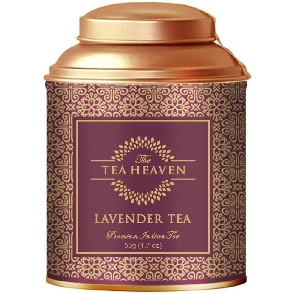 The Tea Heaven | Tea Gift - Stress Relief Lavender Tea(Wellness Tea) | Tea Gift Pack-Promotes Better Sleep-100% Organic Ingredients- 50 Grams (25 Cups), Loose Leaves
