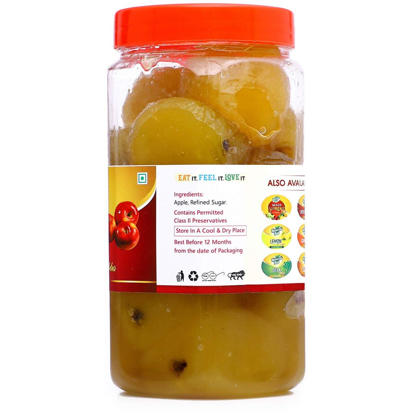 Natural Hub Mothermade Organic Apple Murabba, Gooseberry,1 Kg (Apple Murabba)