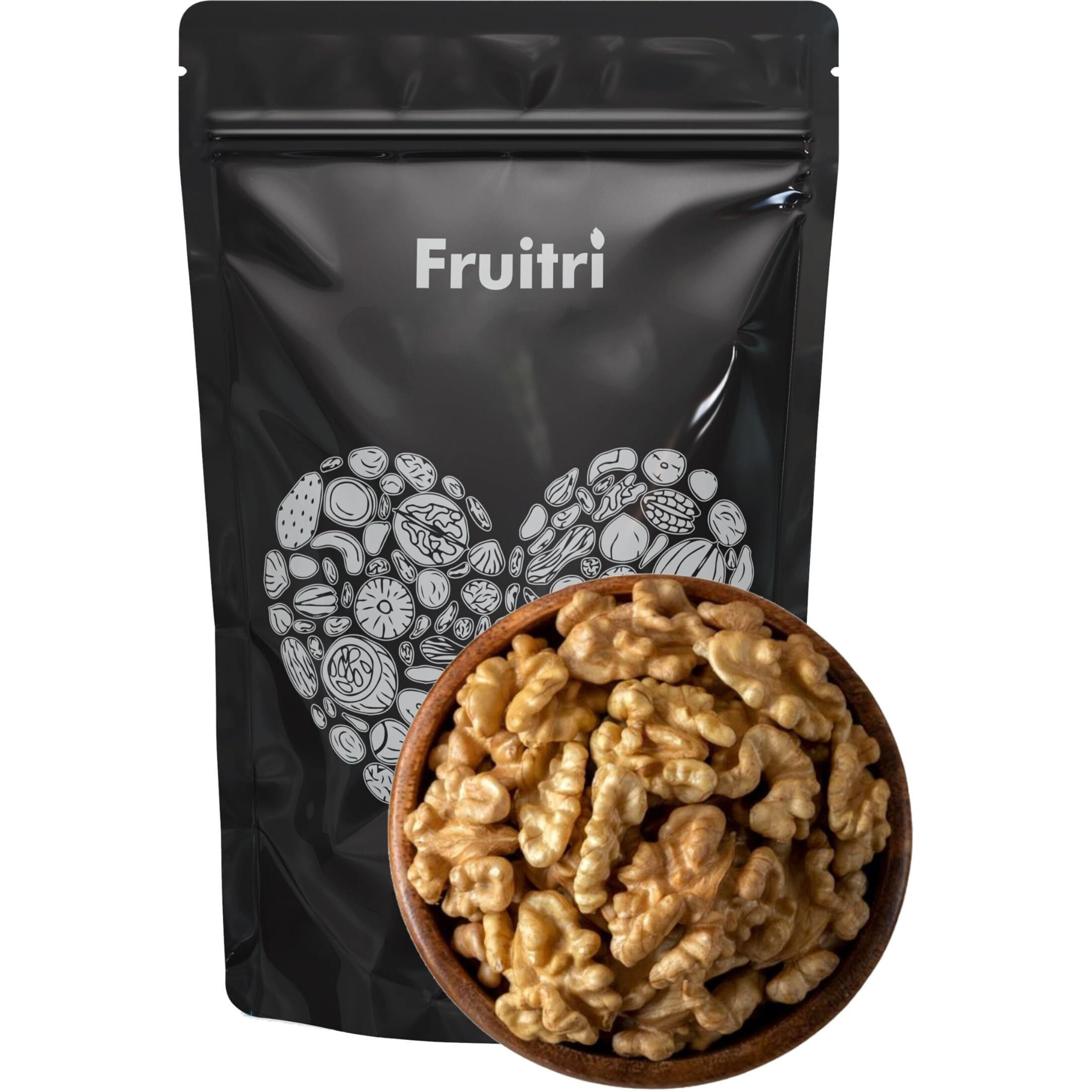 Fruitri Premium Whole Kashmiri Walnut Without Shell, Akhrot Giri, 250g, Pack of 1