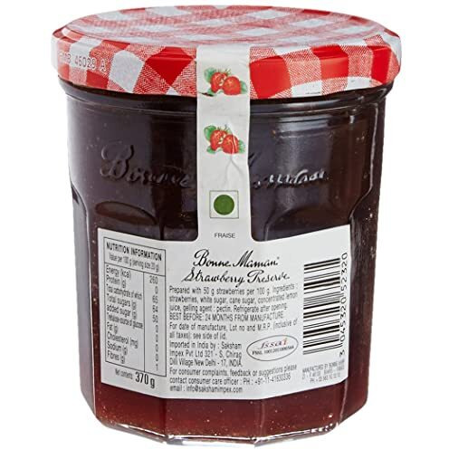 Bonne Maman Strawberry Preserve, Marmalade Fruit Jam, 13 oz  370 g