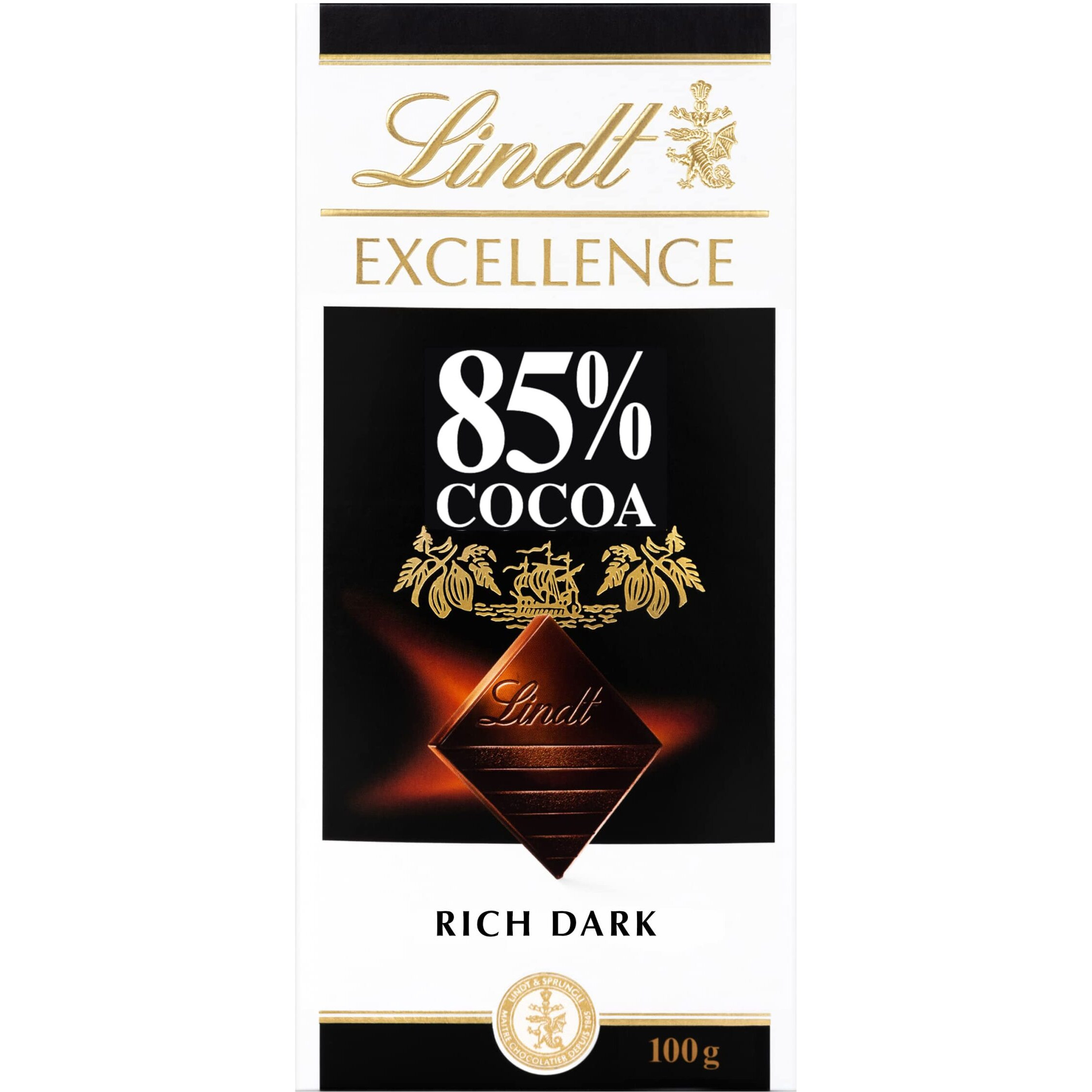 Lindt Excellence 85% Cocoa Extra Fine Dark Chocolate 100 Grams