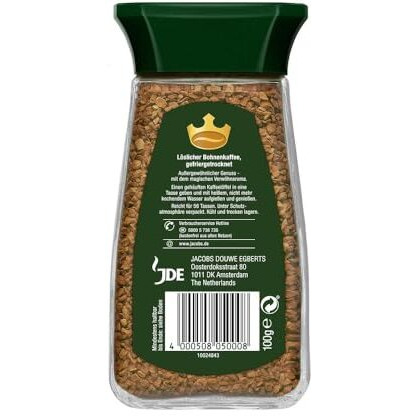 Jacobs Coffee Monarch Instant Coffee Granules Bottle 100 Gram