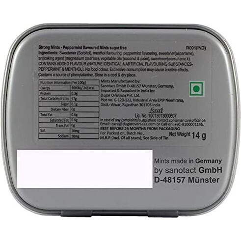 Impact Products Impact Sugar Free Mints- Strong Mint, 14 Grams