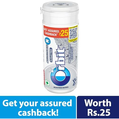 Orbit Sweet Mint Sugar-Free Chewing Gum, for Clean and Healthy Teeth, Pocket Friendly and Easy to Carry Tube, 22g, Pack of 8