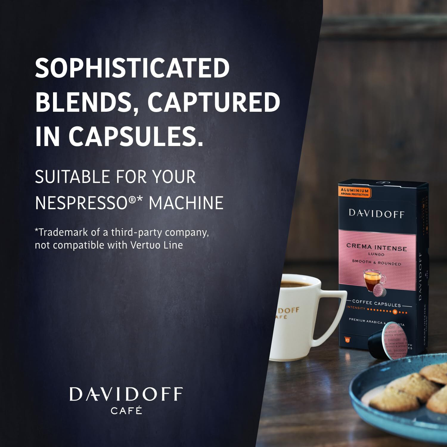 Davidoff Style Lungo, Nespresso Compatible Capsules, Coffee, 55 Gram, Box