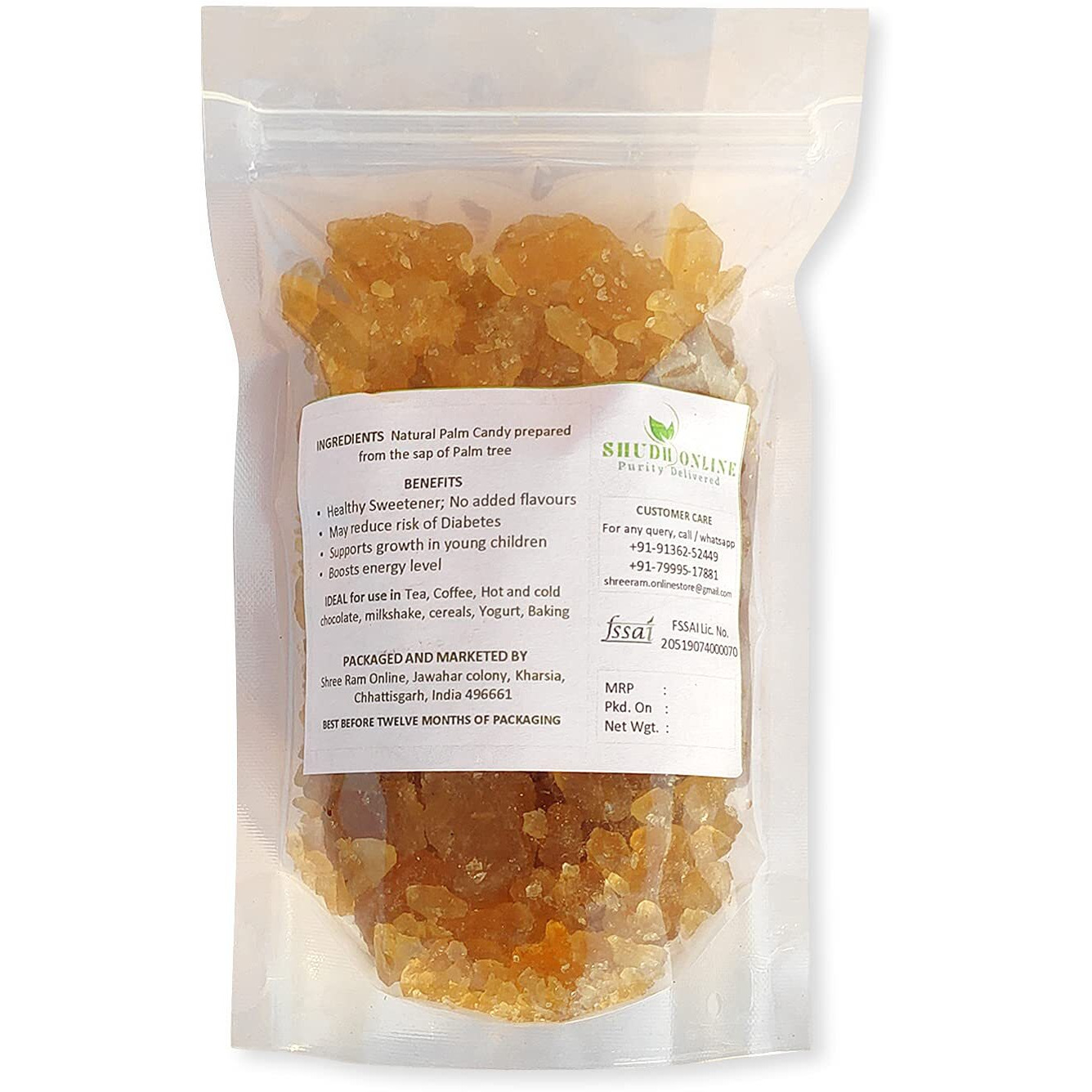 Shudh Online Tal Mishri/Palm Candy/Palm Sugar/Sugar Candy (250 grams)