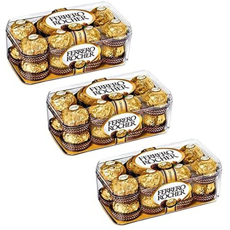 Ferrero Rocher Combo Pack Chocolate 16 Pieces (Pack Of 3)-920 Gm