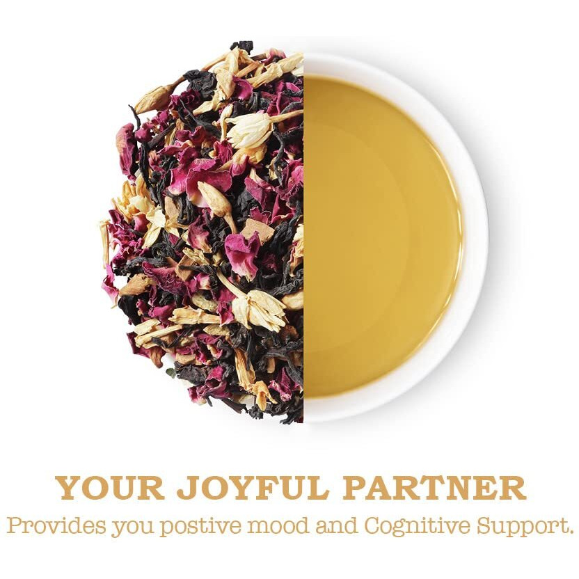 IORGANIC Natural Dried Rose Jasmine Cinnamon Tea | Organic Herbal Immunity Booster Tea | Caffeine Free, With Blend Of Fresh Cardamom And Black Tea Granule For Positive Mood - 35 Gm