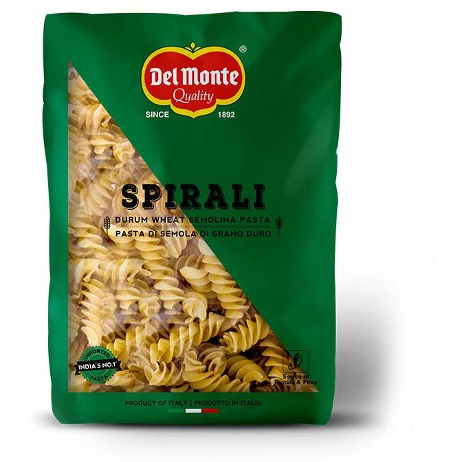 Del Monte Spirali Pasta (Imported from Italy), 100% Durum Wheat Semolina, 500 grams