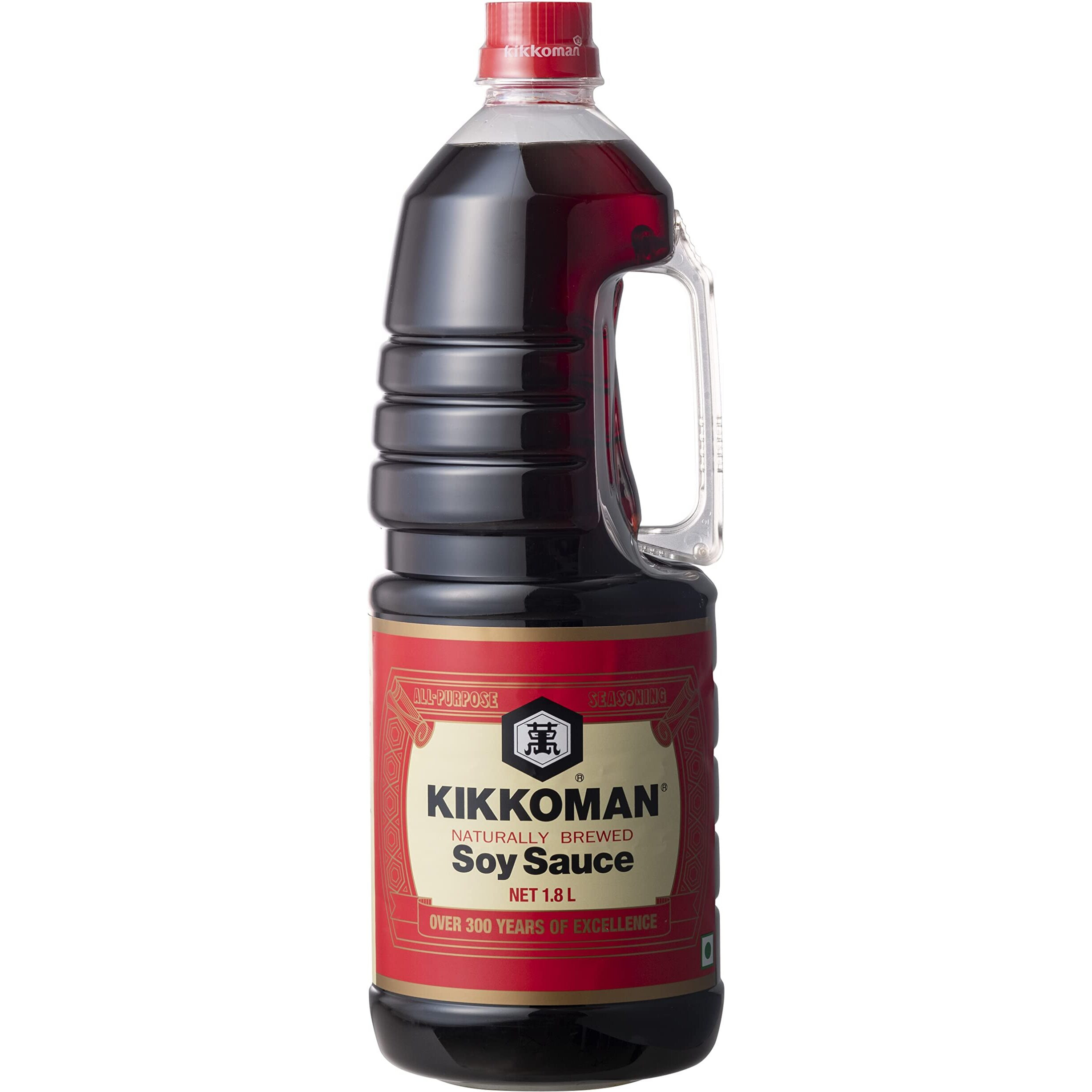 Kikkoman Naturally Brewed Soy Sauce - 1.8 litre | Made in Japan, All Purpose Seasoning | Vegetarian, No Added Colour or Preservatives