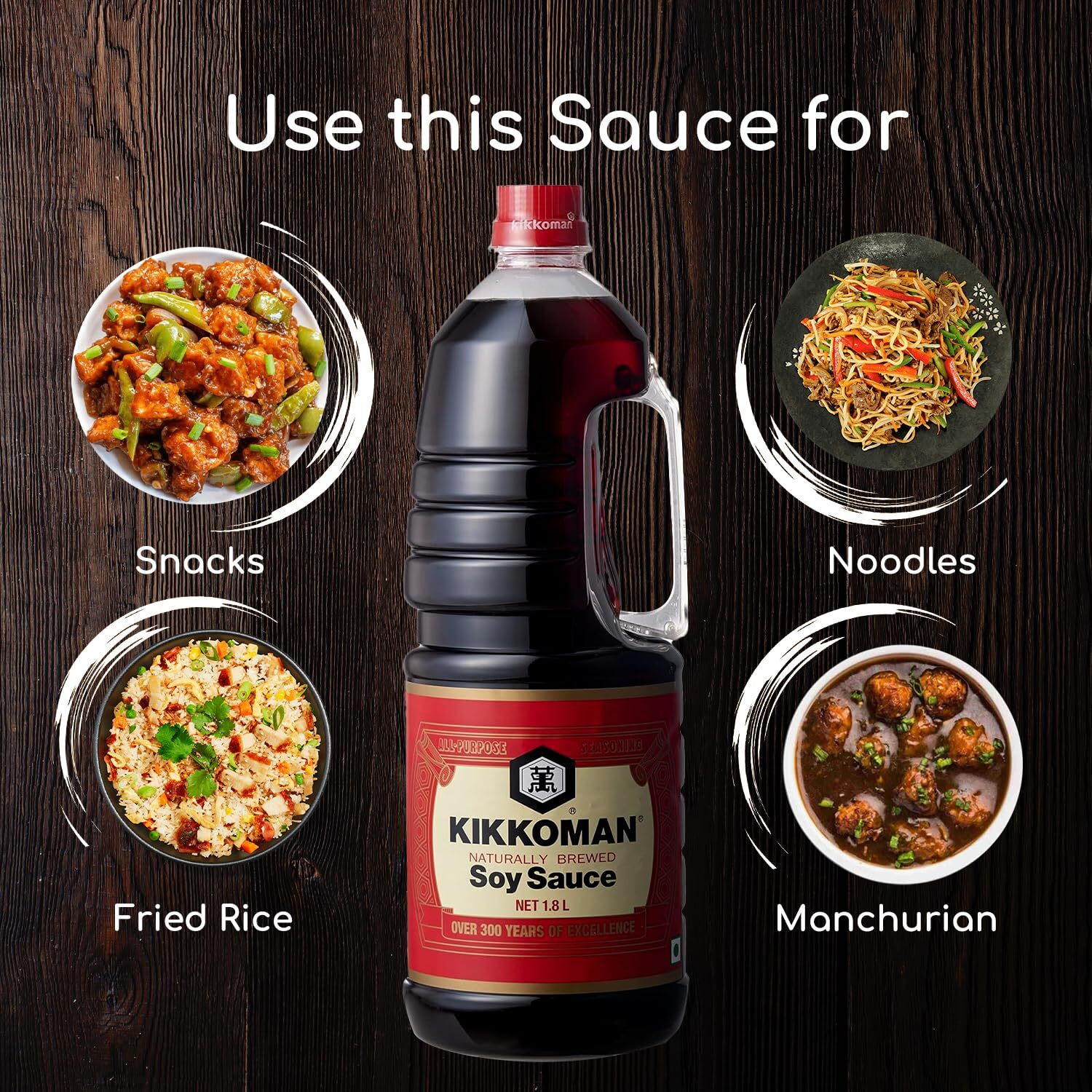 Kikkoman Naturally Brewed Soy Sauce - 1.8 litre | Made in Japan, All Purpose Seasoning | Vegetarian, No Added Colour or Preservatives