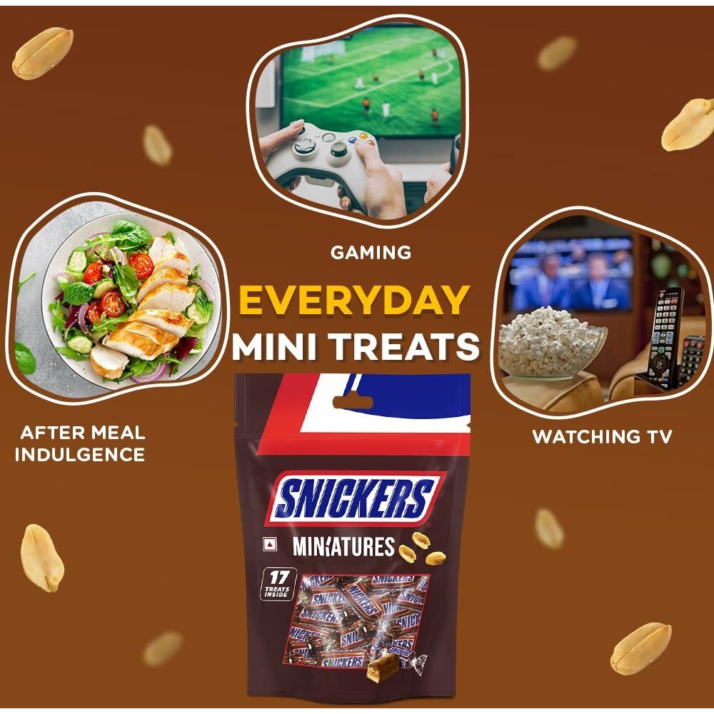 SNICKERS Peanut Filled Chocolate Miniatures, 170gram Pouch