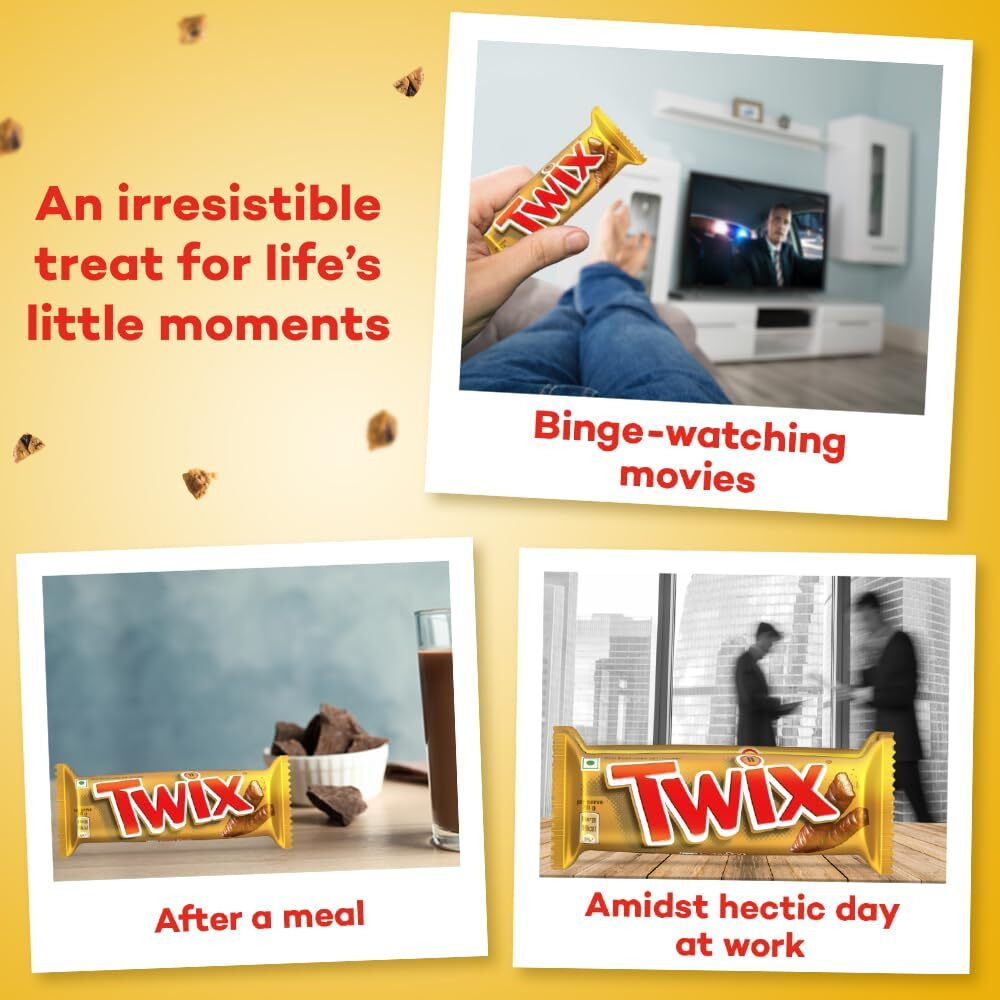 Twix Caramel Cookie Chocolate Bar | Loaded with Soft Nougat, Chewy Caramel, & Crunchy Cookie | Premium Chocolate Pack for Sharing with Family & Friends | 50g | Pack of 6