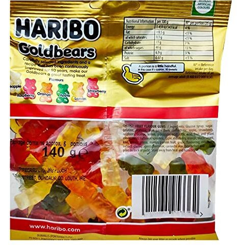 HARIBO Goldbears Share Size, 4.94 Oz 140 G - Blue-Raspberry