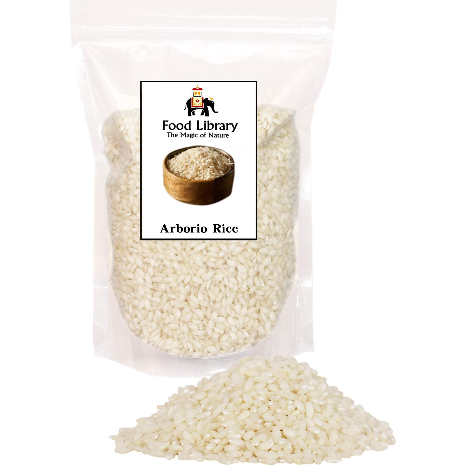 FOOD LIBRARY THE MAGIC OF NATURE Italian Arborio Rice, 800 Gram