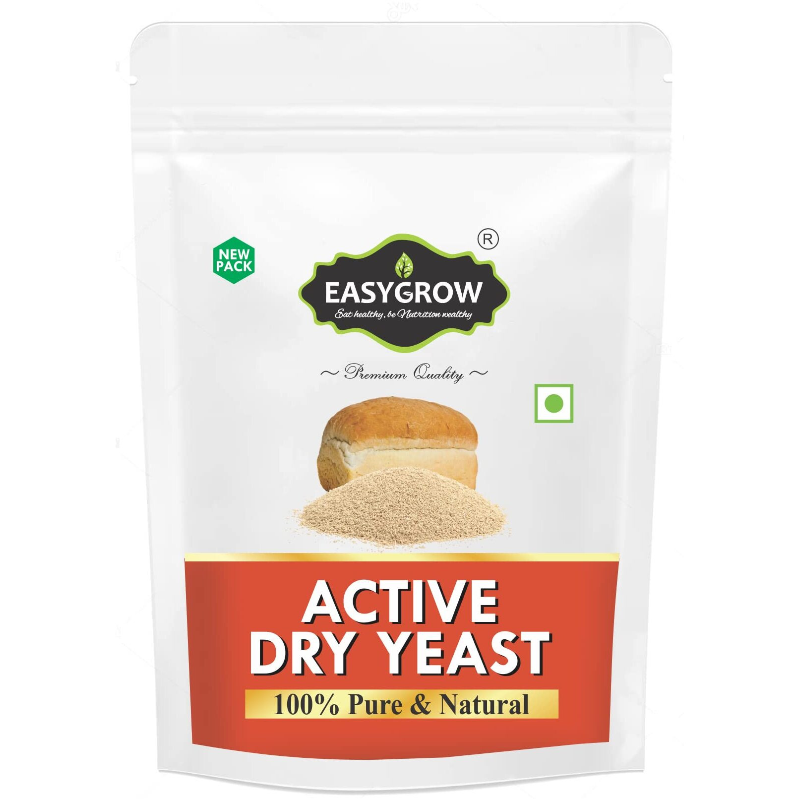 EasyGrow Bakers Active Dry Yeast, 200 g - Dry Yeast Powder for Bread, Pizza, Cake, Wine, Donuts Making