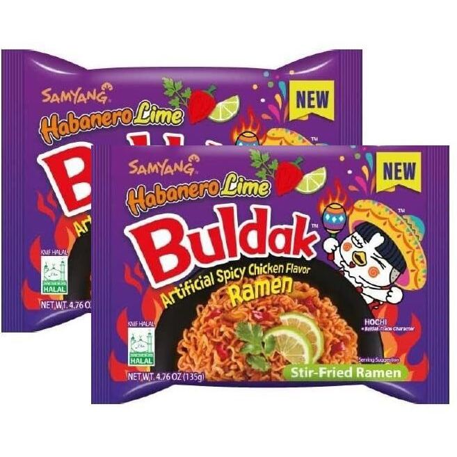 Sam Yang Buldak Habanero Lime Spicy Chicken Flavour Ramen 140gm*2PK
