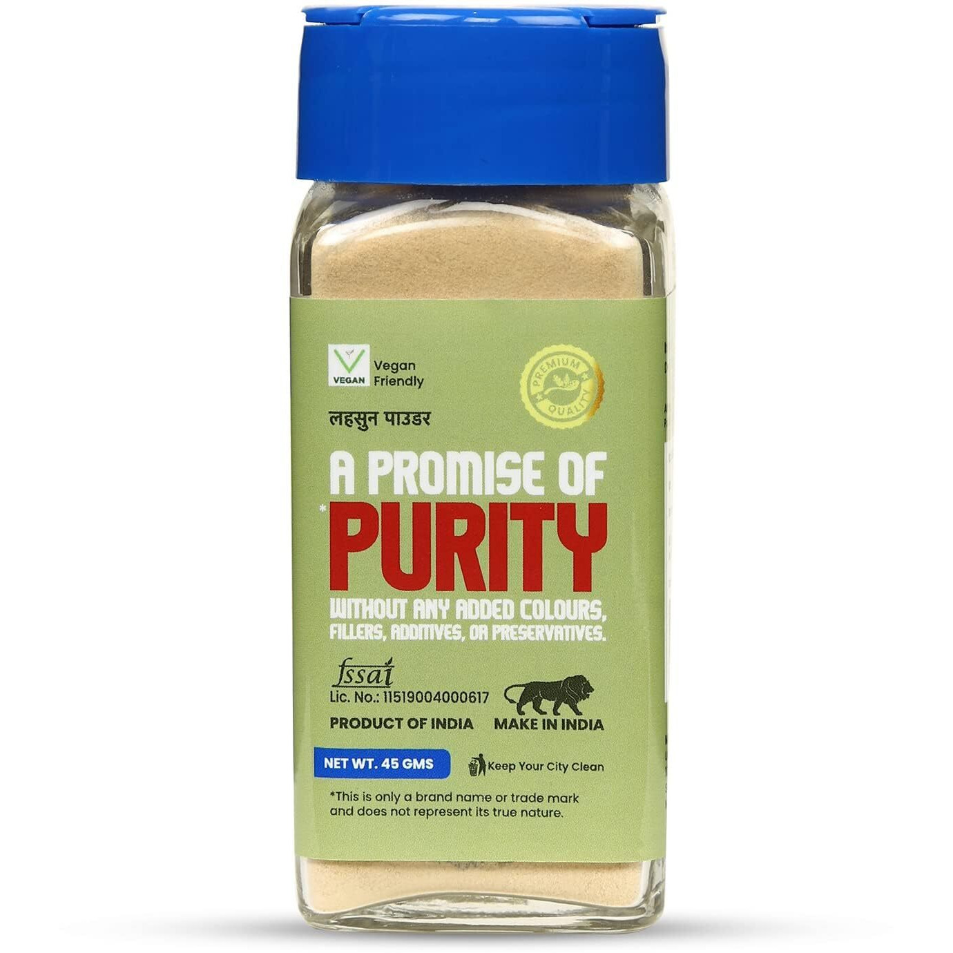 CRISTA SERIOUSLY PURE AND NOTHING MORE Dehydrated Garlic Powder | 100% Pure Lehsun Powder | Ready To Use | Farm Fresh | Zero Added Colours, Fillers, Additives & Preservatives | 45 Gms Each | Pack Of 2