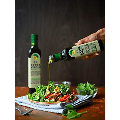 Black and Green Extra Virgin Cold Press Multipurpose Avocado Cooking Oil Bottle (250 ml)