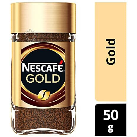 Nescafe Gold Instant Coffee (Imported) Instant Ground Coffee,50G, Glass Bottle