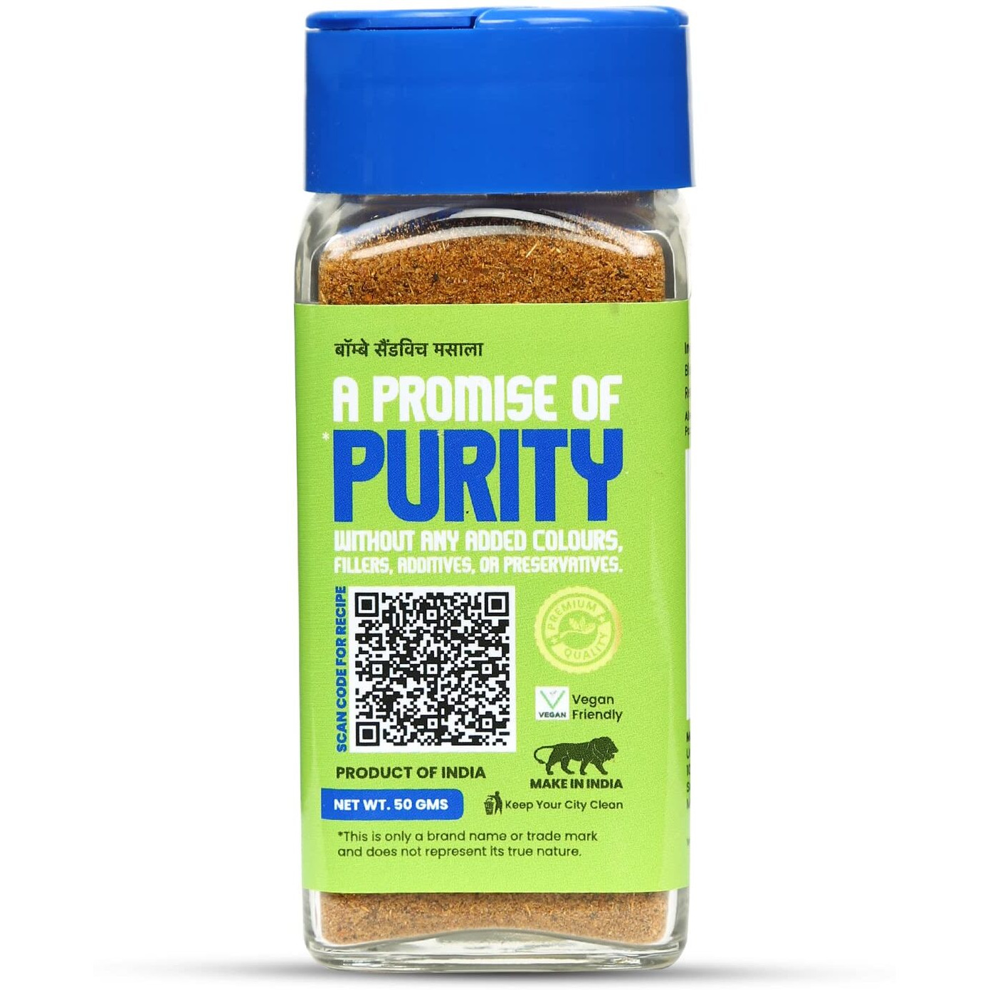 CRISTA Bombay Sandwich Masala Powder, Fresh | Zero Added Colours, Fillers, Additives & Preservatives | 50 Gm Each| Pack Of 2