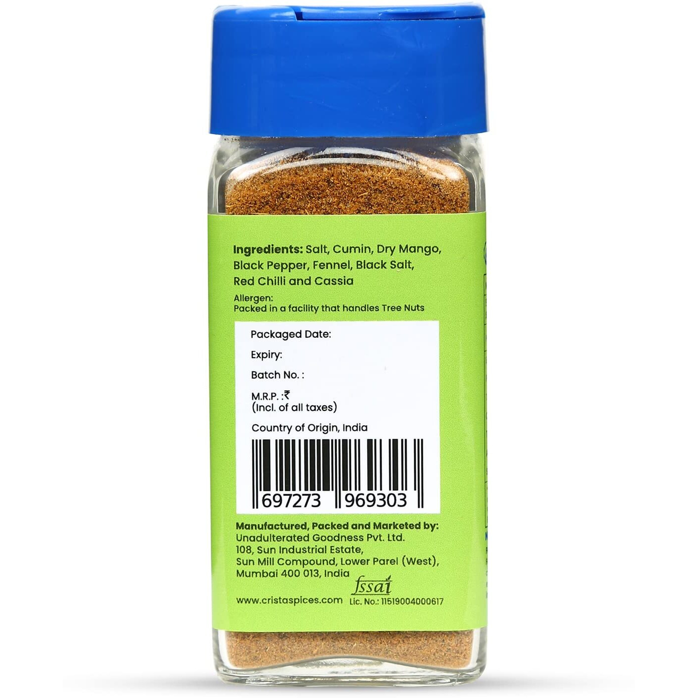 CRISTA Bombay Sandwich Masala Powder, Fresh | Zero Added Colours, Fillers, Additives & Preservatives | 50 Gm Each| Pack Of 2