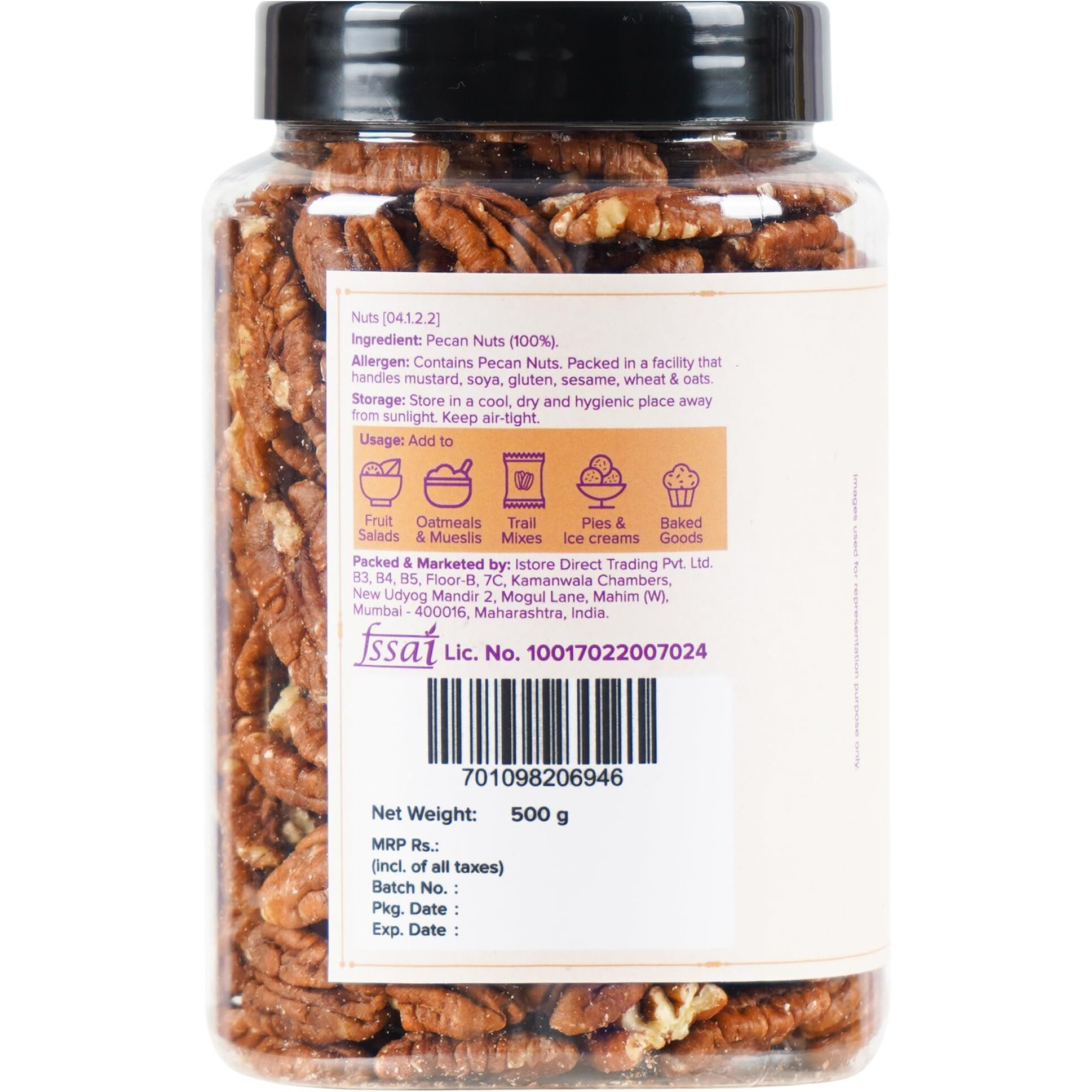 Urban Platter Jumbo Pecan Nuts, 500g