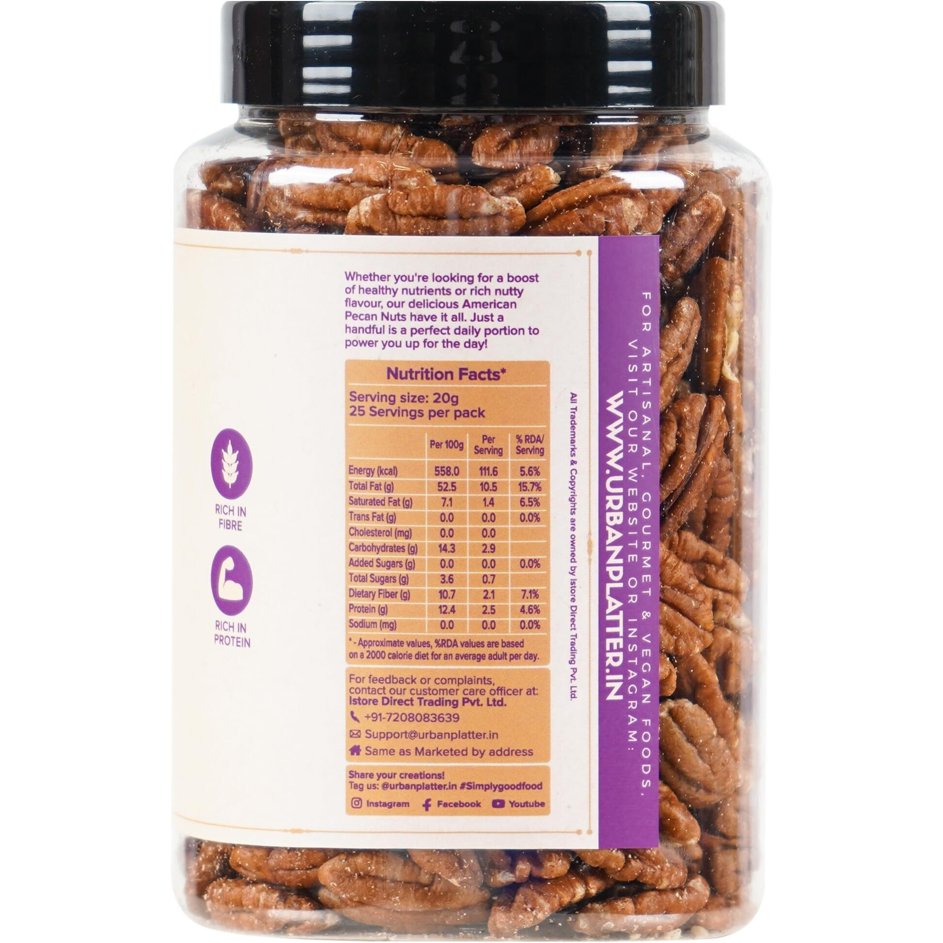 Urban Platter Jumbo Pecan Nuts, 500g