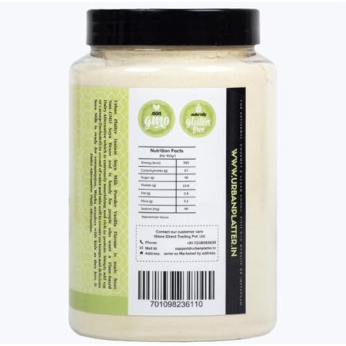 Urban Platter Vanilla SOYA Milk Powder, 500g [Plant-Based / Milk Alternative, Non-GMO & 25% Protein]