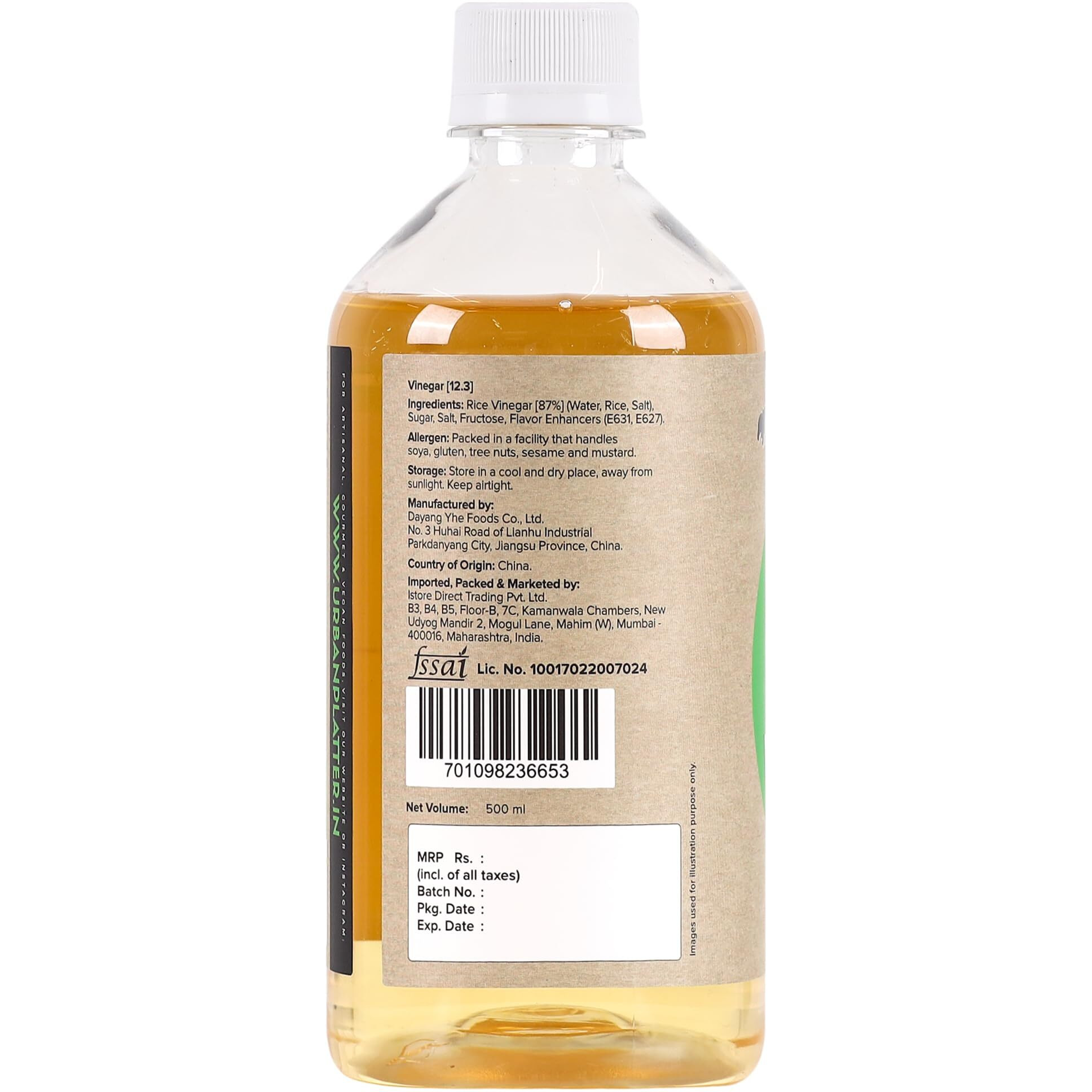 Urban Platter Japanese Rice Vinegar (Awasezu), 500ml [All Natural Vinegar Traditionally Made and Seasoned] - Perfect for Seasoning Sushi Rice