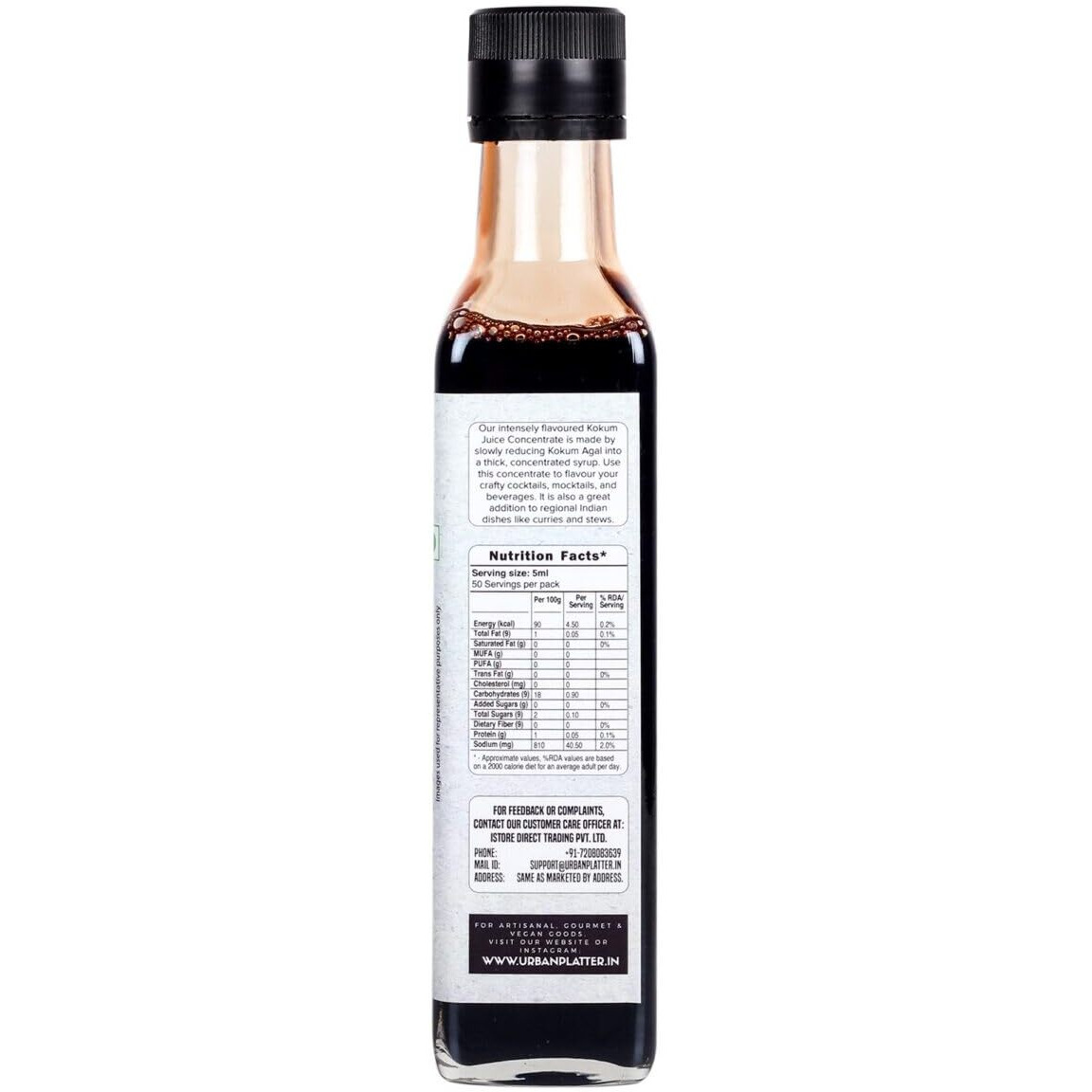Urban Platter Kokum Juice Concentrate, 500ml / 17oz [Unsweetened, Unsalted and Appetizer]