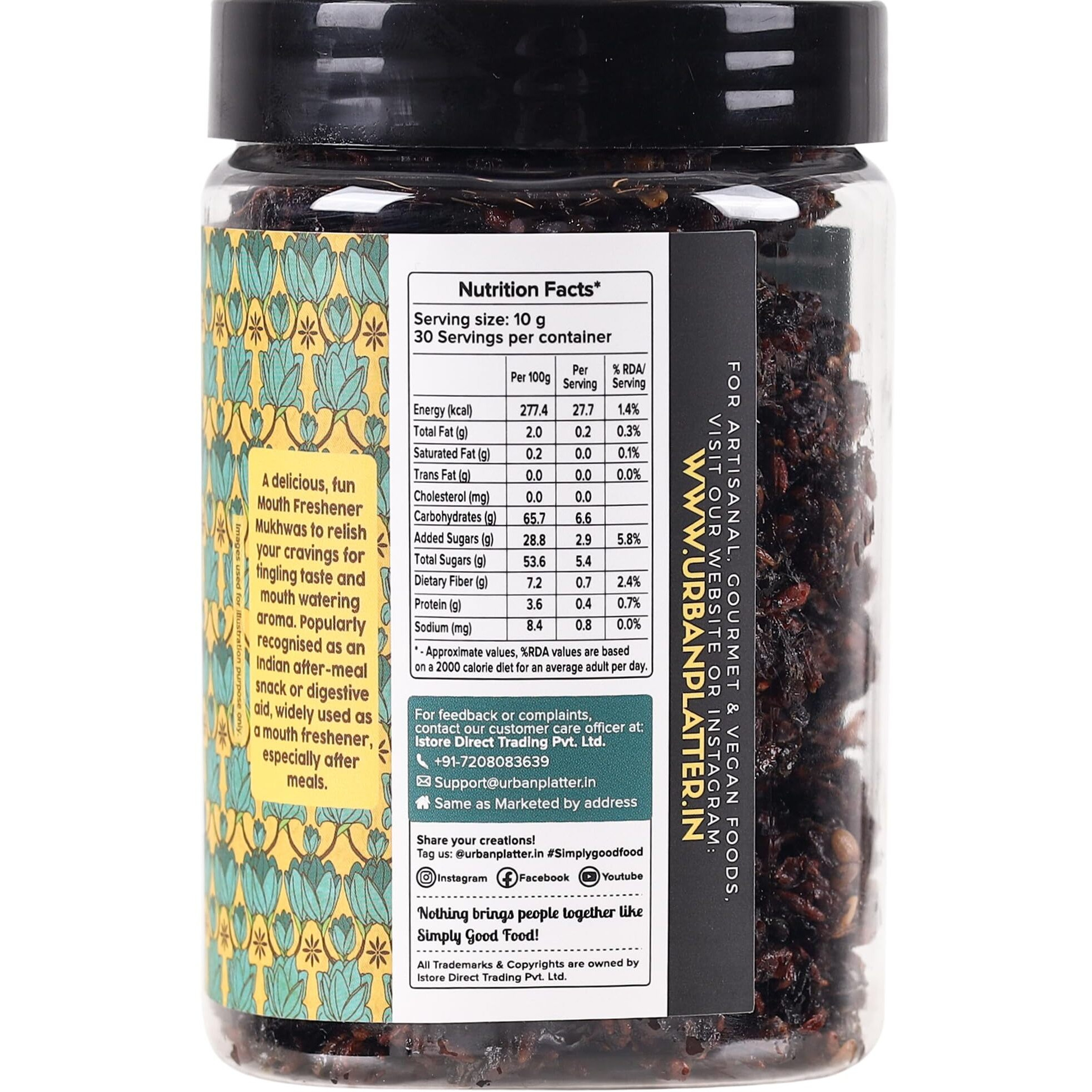 Urban Platter Calcutta Mukhwas, 300g [Mouth Freshener, After Meal Digestive, Without Supari/Areca Nut]