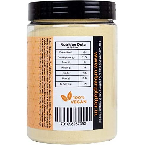 Urban Platter SOYA Milk Powder, 150g / 5.3oz [Plant-Based / Milk Alternative, Non-GMO & 49% Protein]