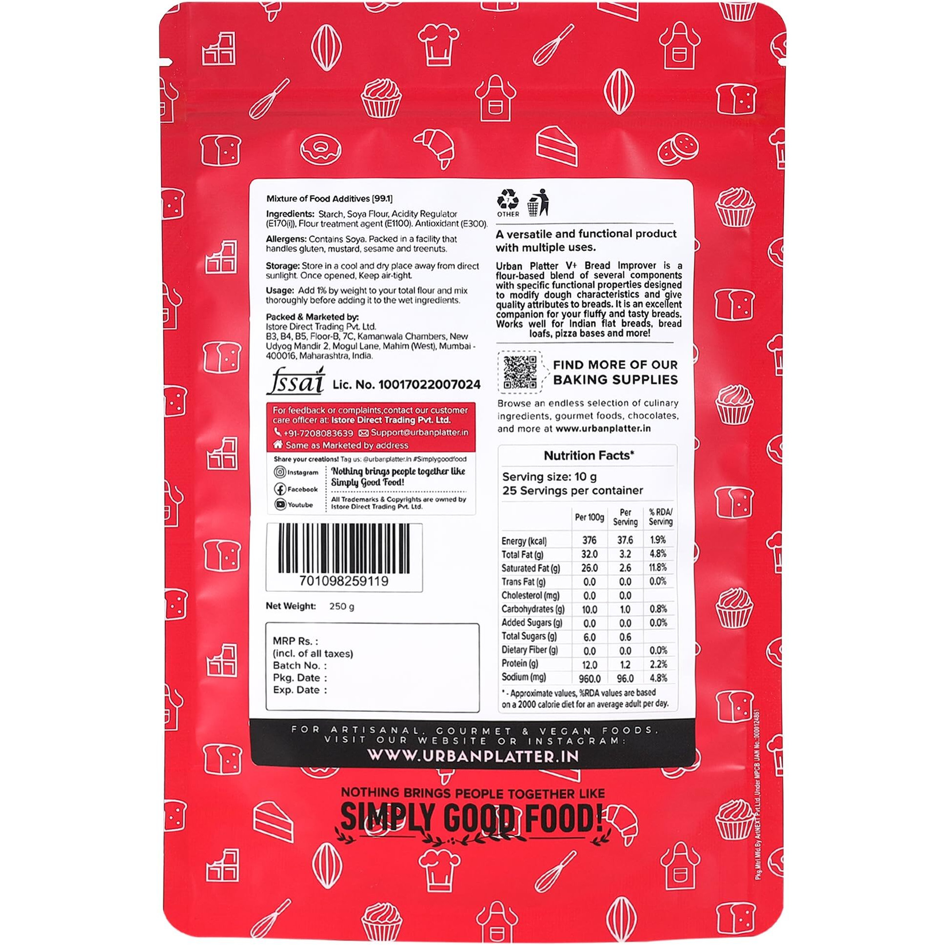 Urban Platter V+ Bread Improver, 250g