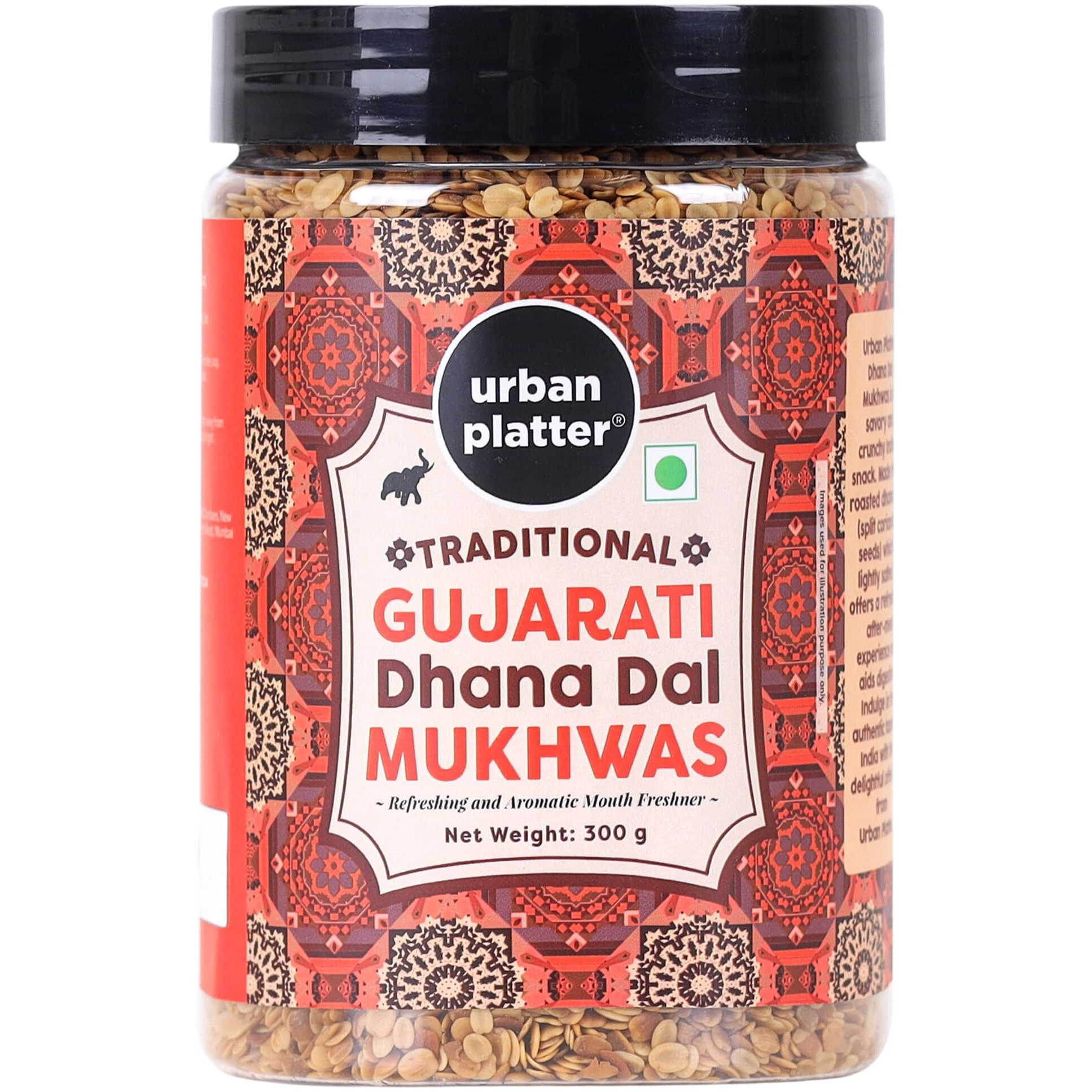 Urban Platter Gujarati Dhana Dal Mukhwas, 300g / 10.58oz [Mouth Freshener, Digestive, After-Meal Snack]