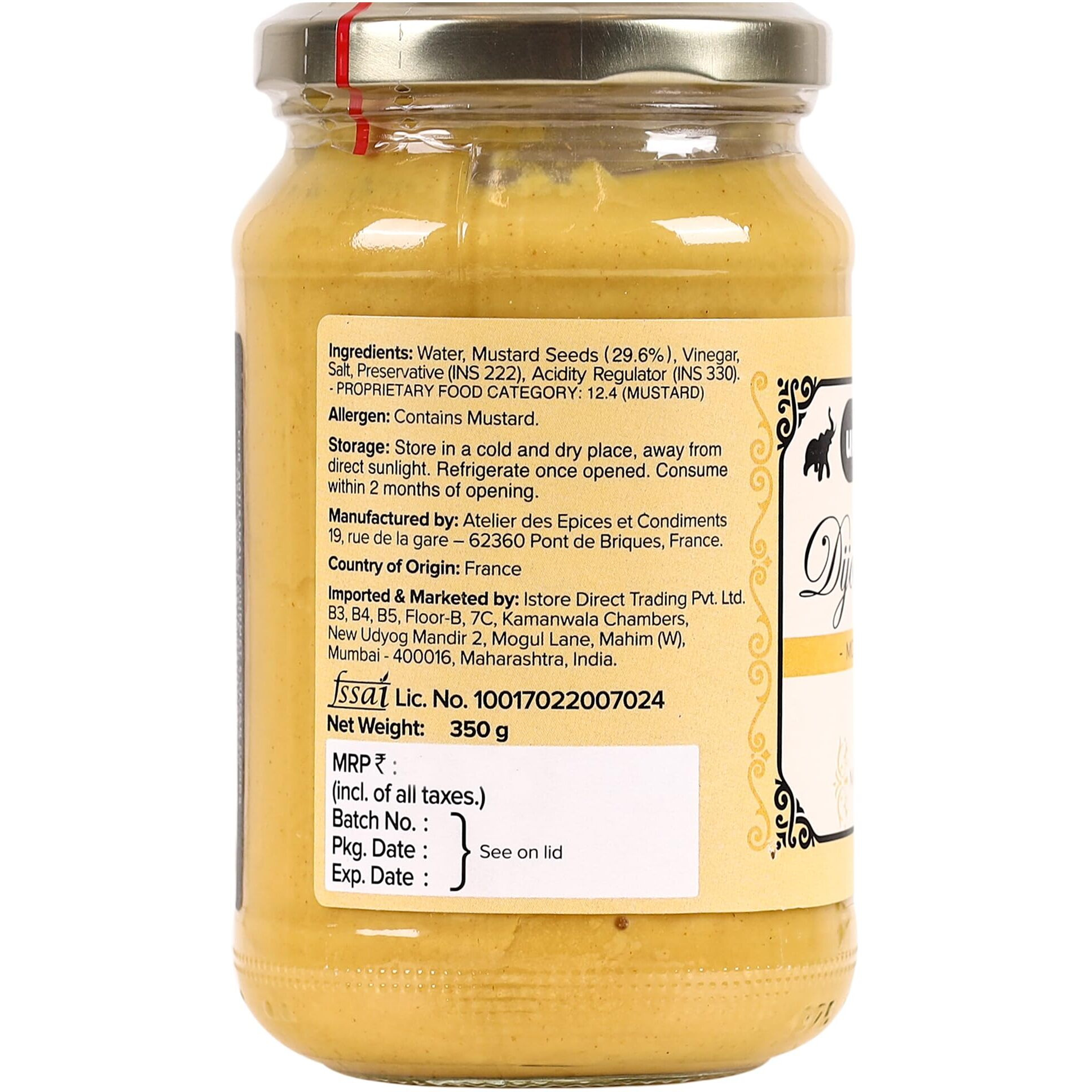 Urban Platter French Dijon Mustard, 350g