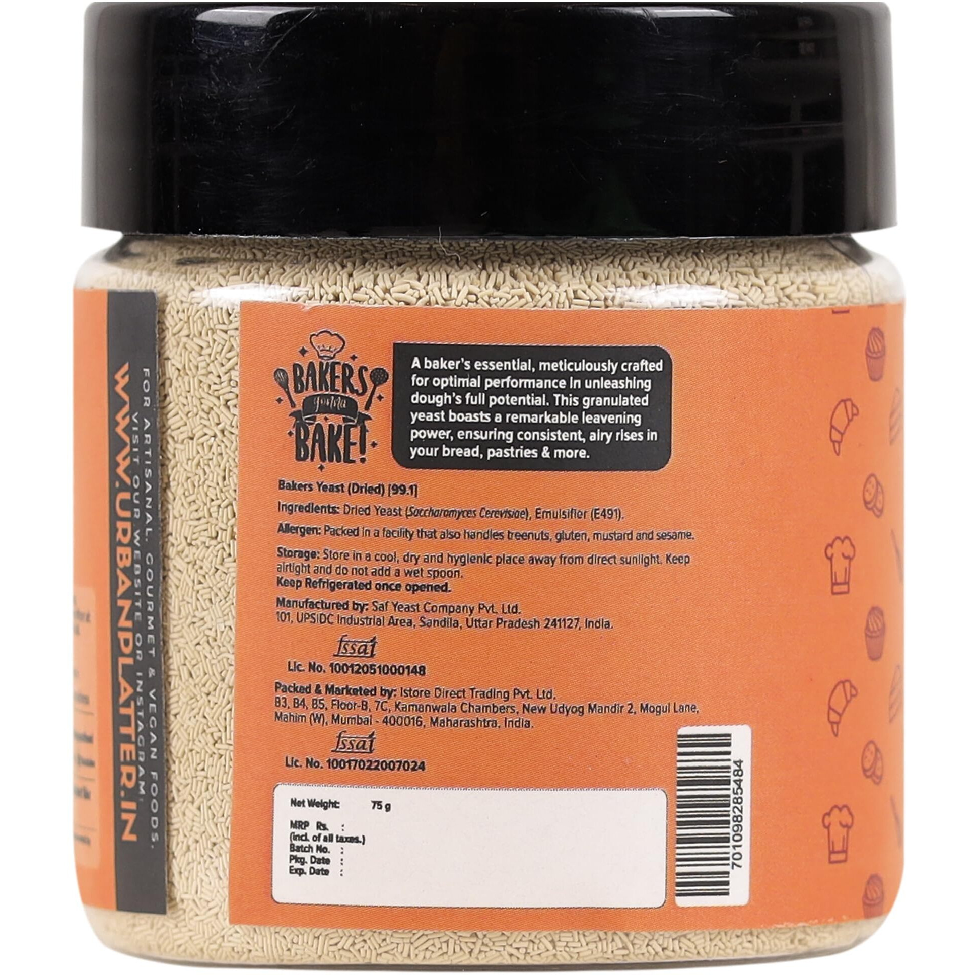Urban Platter Bakers Active Dry Yeast, (75g)