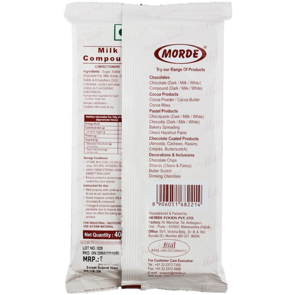 Morde Milk Compound Slab - 400g