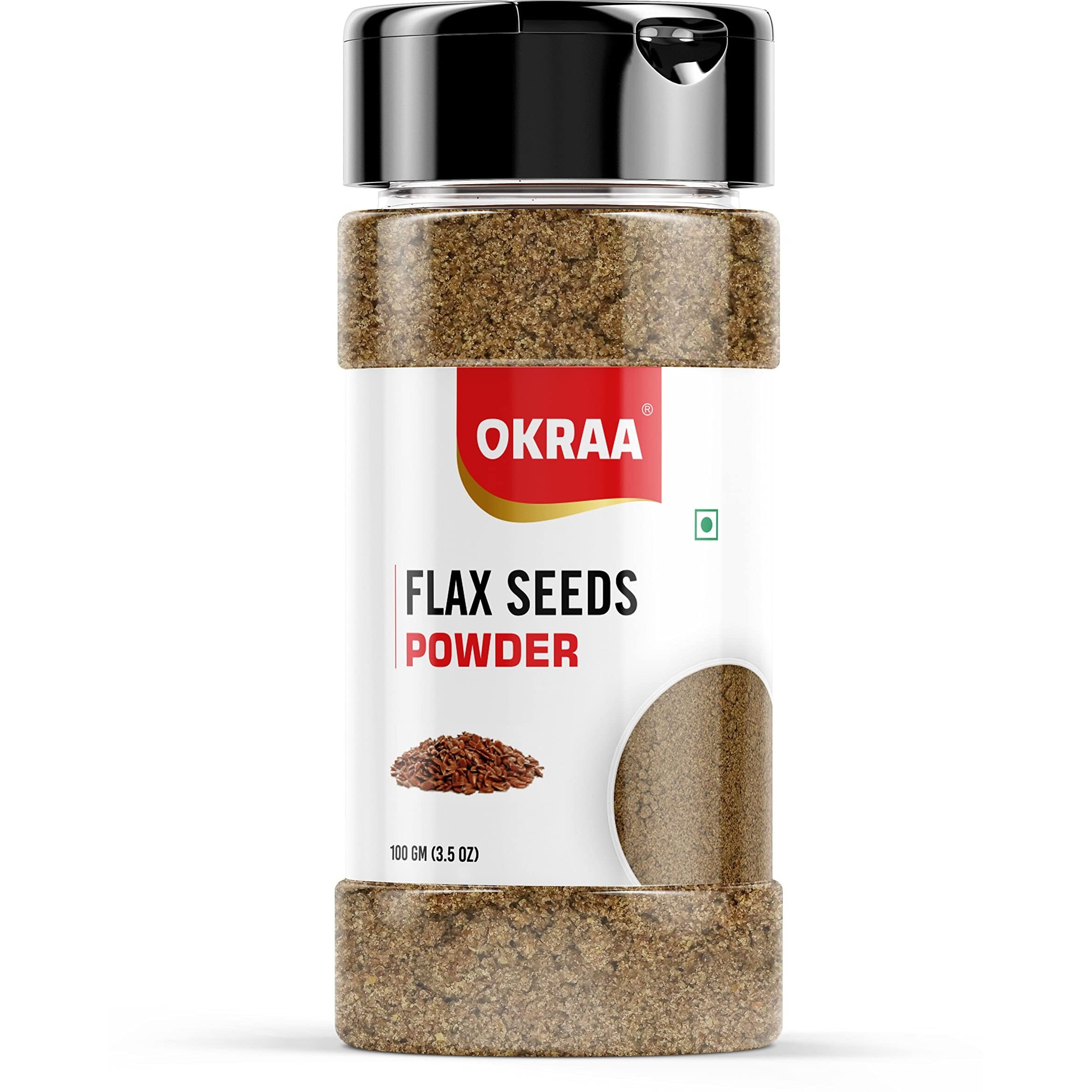 OKRAA Flax Seed Powder | Organic Pure & Natural (Alsi) - 100 GM | Rich in High Protein & Omega 3 | Diet Food | Alsi Powder | Improves Hair Growth