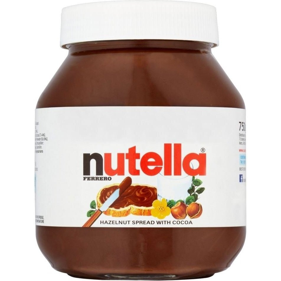 Nutella Chocolate Hazelnut Spread with Cocoa - 2 Pack, 2 x 750 g