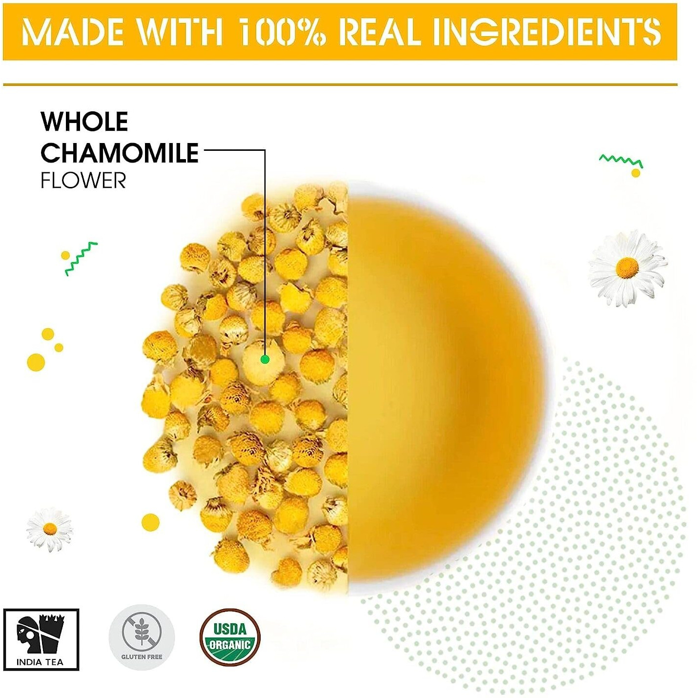 Teabox Pure Chamomile Tea | 30g Loose Leaf | Calming Herbal Tea | Caffeine-Free, Natural Relaxation | Premium Quality