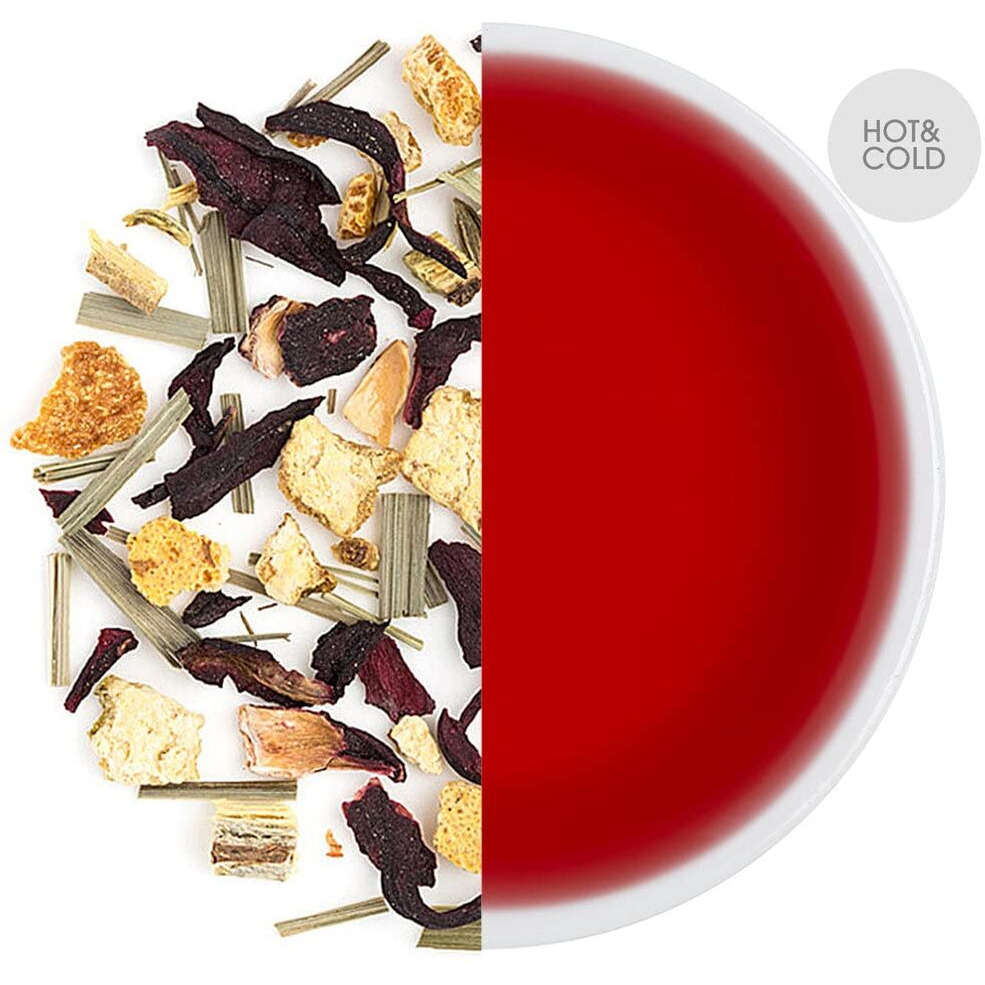 Teabox Hibiscus Lemongrass Tisane 100 GM | With A Dash Of Honey | Its The Perfect Garden Party Tea