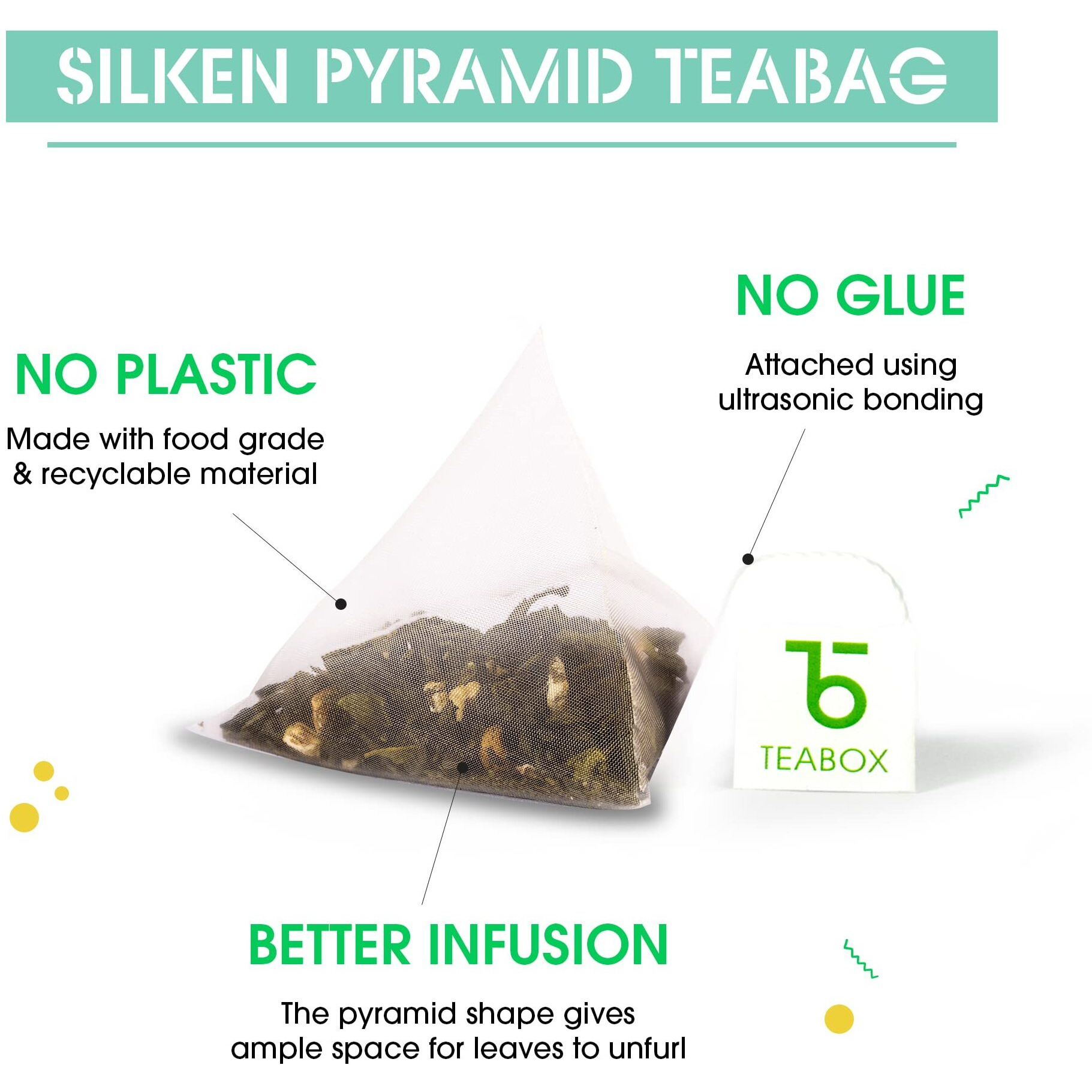 Teabox Premium Organic Green Tea With Dandelion Roots | 100% Whole Leaf Green Tea From The Himalayas | USDA ORGANIC | 100 Tea Bags