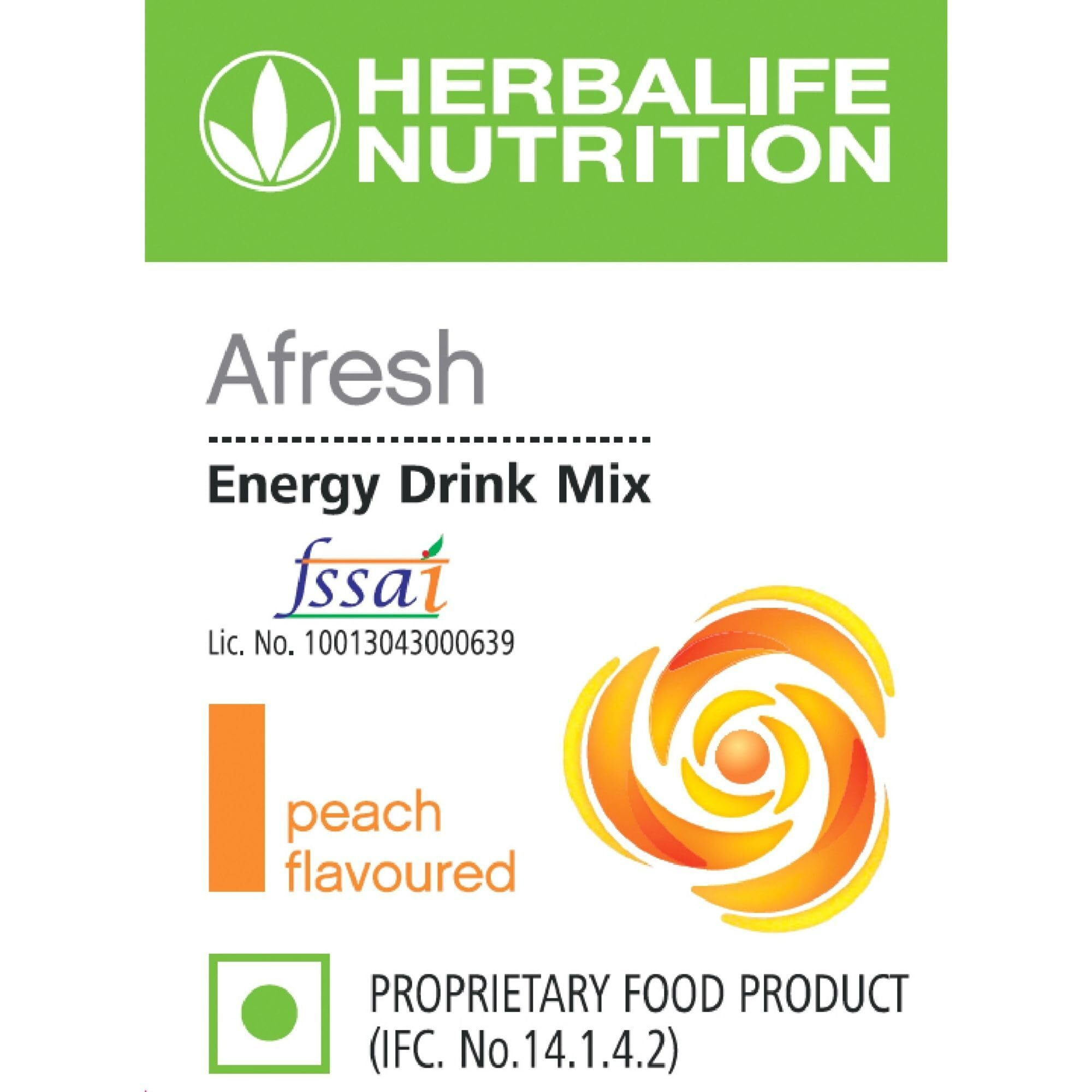 Herbalife Afresh Energy Drink Mix - 50 g (Peach)