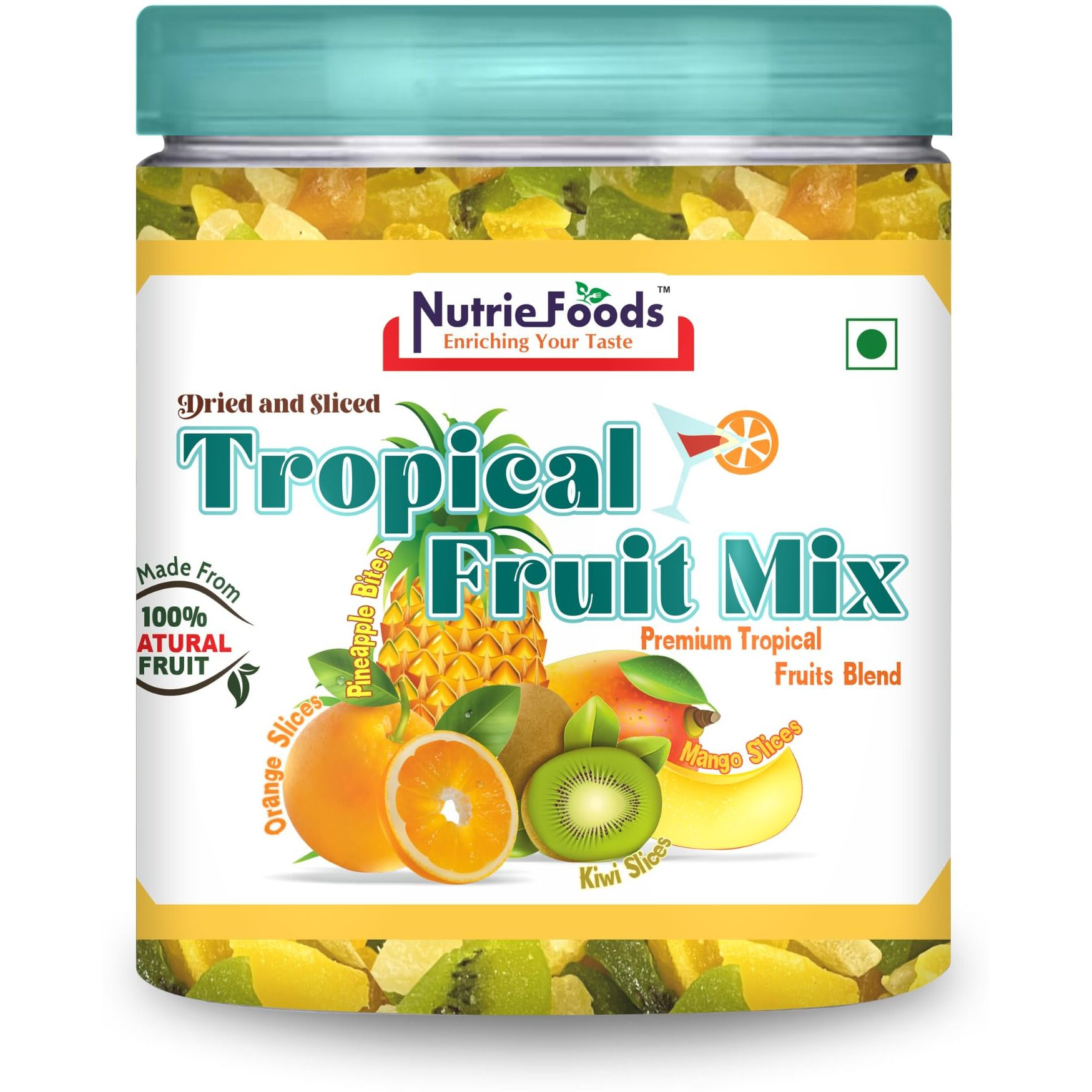 NUTRIEFOODS Enriching Your Taste Premium Tropical Dried Fruit Mix - 250 Gm