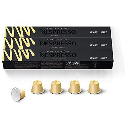 Nespresso Vanilio Capsules Espresso Lungo, 30 Pods -3 Sticks, 320 Gram