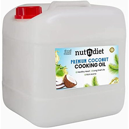 nutndiet Premium Edible Coconut Oil For Cooking, CAN 15 Litre