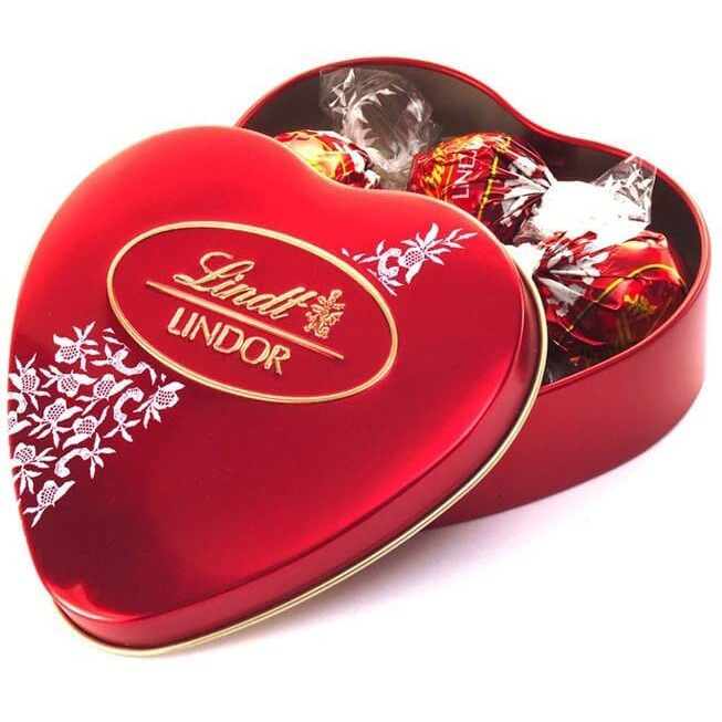 Lindt Lindor Chocolate Gift Pack Heart Tin Box- 62.5g
