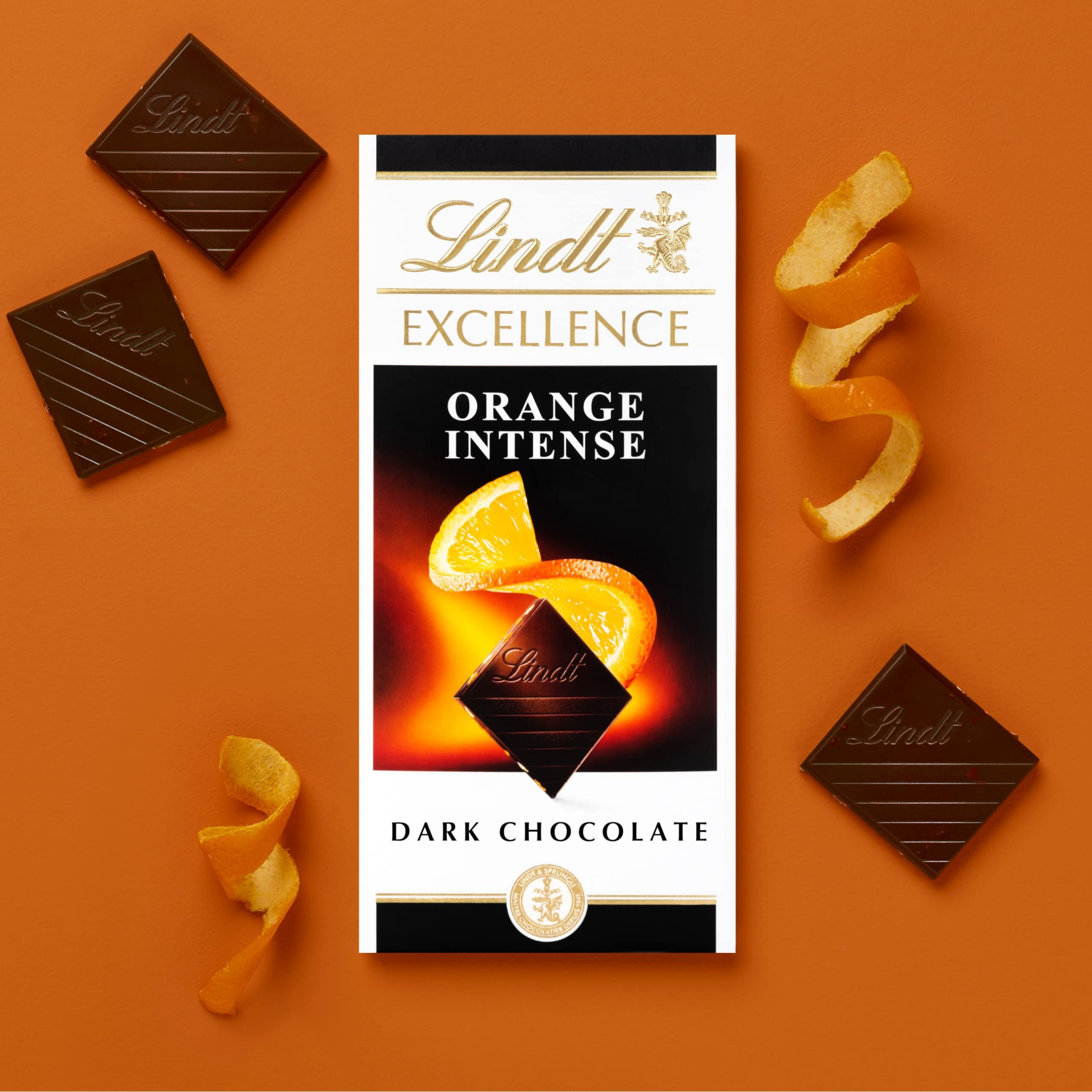 Lindt Excellence Orange Intense Chocolate, 2 X 100 g